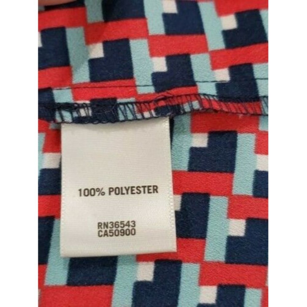 Van Henusen Long Cut Top Sz M geometrics pattern - Picture 7 of 8